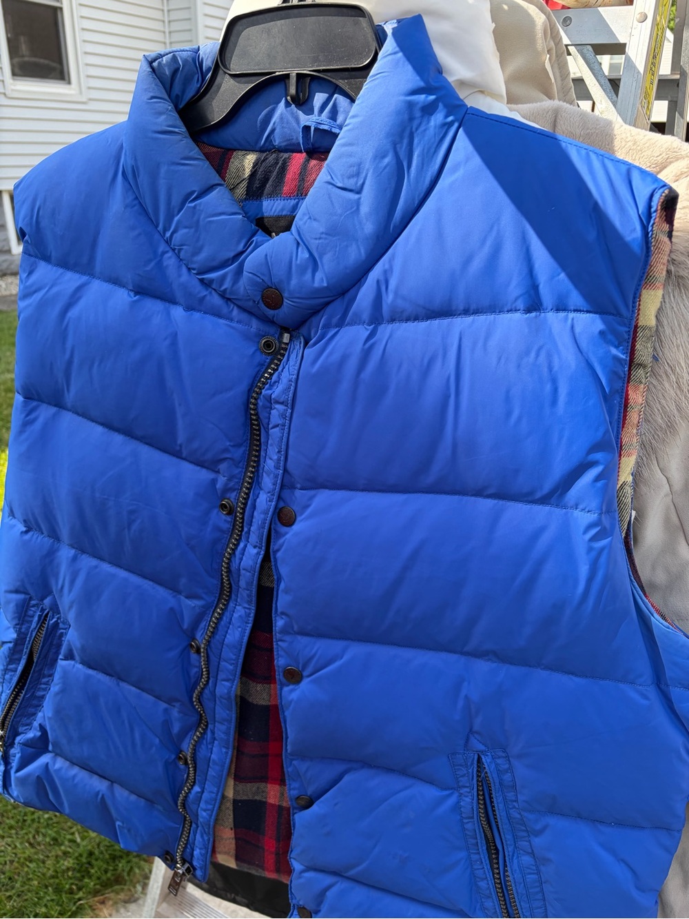 American Eagle Blue Puffer Vest